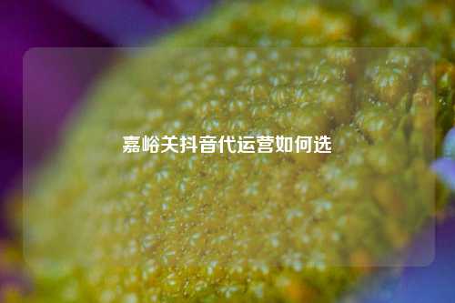 嘉峪关抖音代运营如何选