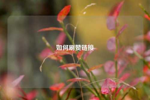 如何刷赞链接